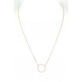 Pave Small Circle Necklace