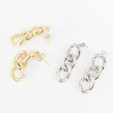 3 Link Curb Chain Earrings
