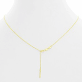Dainty Y Chain Necklace with Bar Drop
